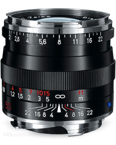 Zeiss 50mm f2 Planar T* ZM Leica M Mount Lens: Black 