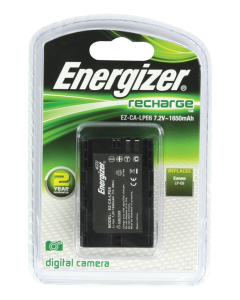 Energizer Canon LP-E6 Replacement Li-Ion Recheargeable Camera Battery 