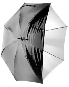 Polaroid Pro Studio 33" White Satin Umbrella with Removable Black Cover