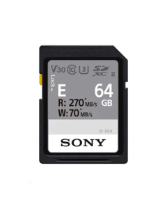 Sony 64GB E-Series UHS-II U3 V30 SDXC Memory Card - Read 270MB/s Write 70MB/s