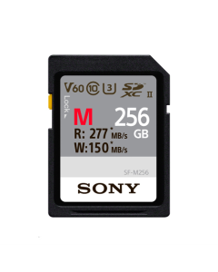 Sony 256GB M-Series UHS-II U3 V60 SDXC Memory Card - Read 277MB/s Write 150MB/s