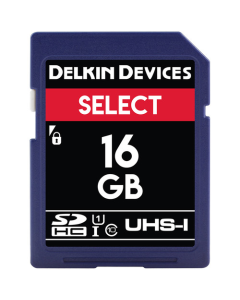 Delkin Devices Select 16GB V10 UHS-I SDHC Memory Card (Read 100MB/s Write 30MB/s)