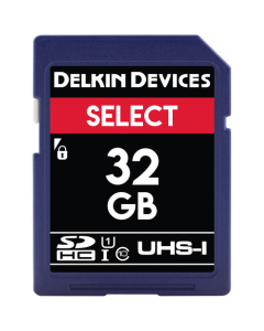 Delkin Devices Select 32GB V10 UHS-I SDHC Memory Card (Read 100MB/s Write 30MB/s)