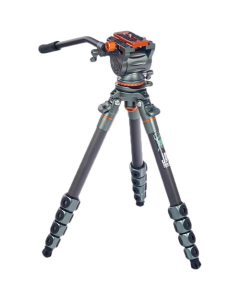 3 Legged Thing Jay Carbon Fibre Tripod with Leveling Base + AirHed Cine Standard