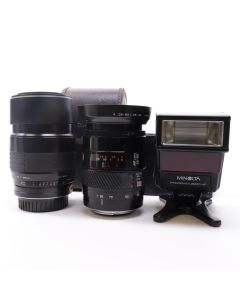 USED Minolta AF Bundle 28-85mm F3.5-4.5 Sigma 60-200mm Lens Program 2800 AF 