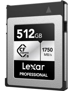 Lexar 512GB Professional CFexpress Type B Silver Series 1750MB/s Memory Card