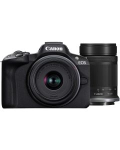 Canon EOS R50 APS-C Digital Mirrorless Camera with 18-45mm & 55-210mm IS STM Lenses - Black