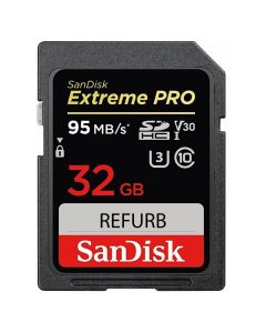 SanDisk Extreme Pro SDHC 32GB 95MB/s UHS-1 U3 V30 Card (Refurbished)