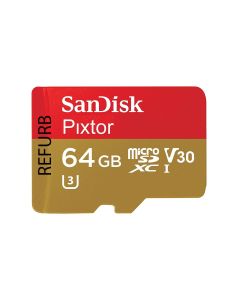 SanDisk Pixtor microSDXC 64GB UHS-1 U3 V30 (Refurbished)