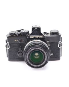 USED Olympus OM-2N Black 35mm Film Camera With 28mm F/2.8 Lens