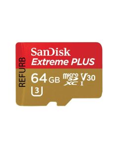SanDisk Extreme Plus microSDXC 64GB UHS-1 U3 V30 (Refurbished)