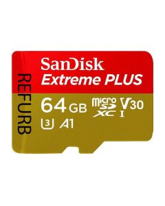 SanDisk Extreme Plus microSDXC 64GB UHS-1 U3 V30 A1 (Refurbished)