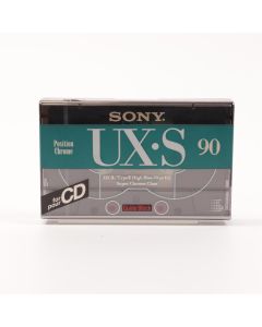 USED Sony UX-S90 Chrome Type-II Blank Audio Cassette Tape (1992) New Old Stock