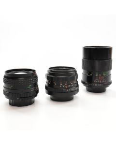 USED M42 Screw Mount Lens Bundle 24mm / 50mm / 135mm 