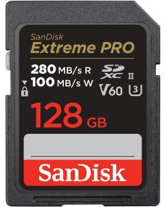 SanDisk Extreme PRO 128GB 280MB/s UHS-II V60 SDXC Memory Card
