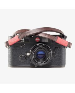 Bronkey Tokyo 102 Leather Camera Neck Strap - Brown and Red - 110cm