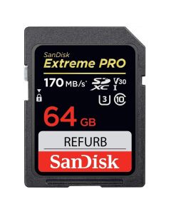 SanDisk Extreme Pro SDXC 64GB 170MB/s UHS-1 U3 V30 Card (Refurbished)