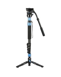 Sirui P-325FL Carbon Fibre Monopod With Stand And VH-10 video head
