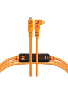 Tether Tools TetherPro Optima 10G 4.6m USB-C to Right Angle USB-C - Orange