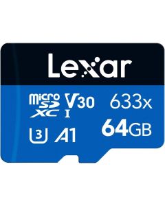 Lexar 64GB Micro SD microSDXC UHS-I 633x V30 Card