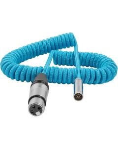 Kondor Blue Coiled Mini XLR to XLR for Blackmagic 4K/6K or C70 Camera (20-40")