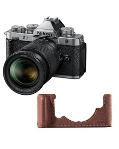 Nikon Zf Digital Mirrorless Camera with 24-70mm Lens with Smallrig Leather Case - Silver