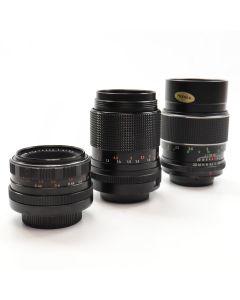 USED M42 Screw Mount Lens Bundle Kit 50mm Pentacon / 135mm Zeiss 