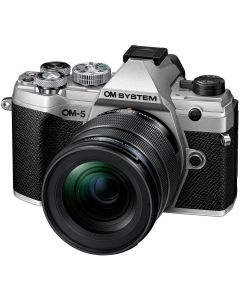OM SYSTEM OM-5 Mirrorless Digital Camera with 12-45mm f4 PRO Lens - Silver