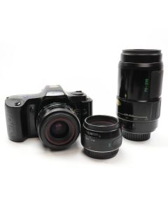 USED Olympus 101 35mm Film Camera 35-70mm / 70-210mm / 50mm F/2 PF Kit 