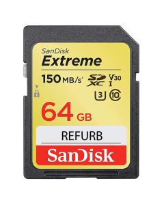 SanDisk Extreme SDXC UHS-I 64GB 150mb/s SD Memory Card Refurbished