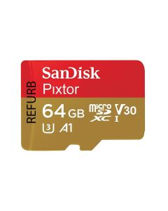 SanDisk Pixtor microSDXC 64GB UHS-1 U3 V30 A1 (Refurbished)