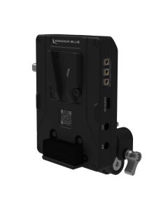 Kondor Blue Pro V-Mount Battery Plate With Swiveling Rod Block - Black