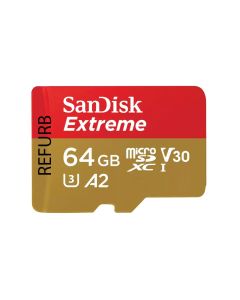 SanDisk Extreme microSDXC 64GB UHS-1 U3 A2 V30 (Refurbished)