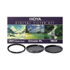 Hoya 55mm Digital Filter Kit II - UV / Polarising / ND8 Filters + Case