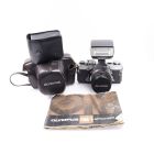 USED Olympus OM-1 Film SLR Camera (Slight Ark in Prism) With 50mm F1.8 Lens