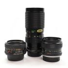 USED Minolta 35mm / 50mm / 100-200mm Lens Bundle Kit MD Mount 